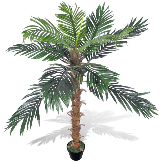 Lifelike artificial coconut palm tree with realistic leaves and sturdy trunk for home or office decor