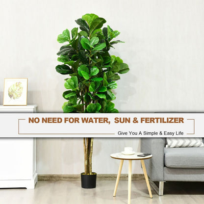 Tall artificial green plants indoor for easy home decor with no need for water, sun, or fertilizer