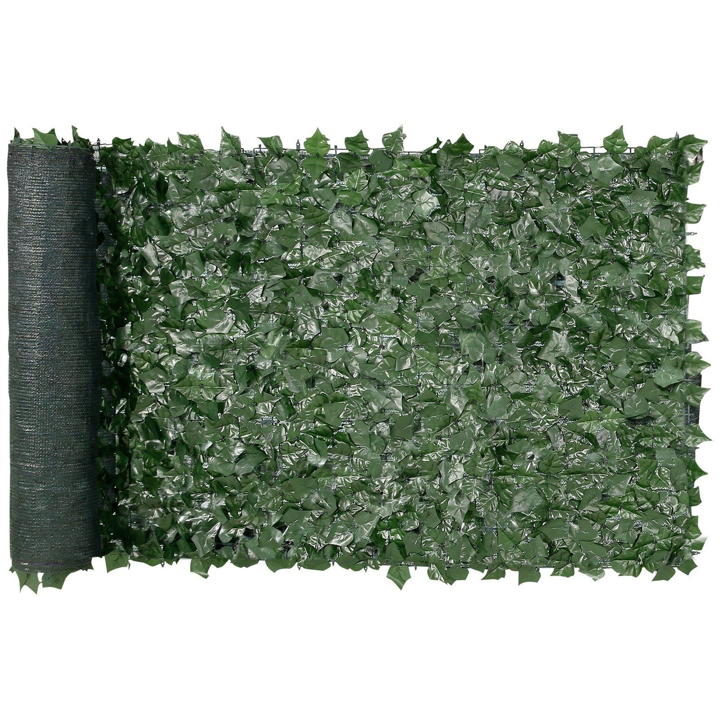 FauxMart.com artificial ivy privacy fence screen roll with dense green leaves for outdoor privacy