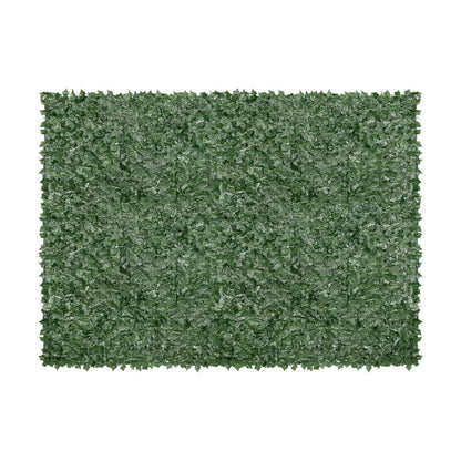 Dense artificial ivy privacy fence panel with realistic green leaves for outdoor privacy and decoration