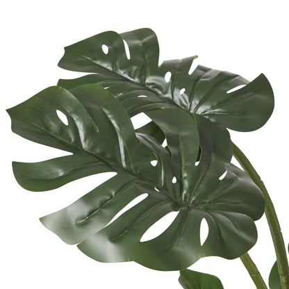 Lifelike artificial monstera tree 47 inch with vibrant green leaves for home or office decor