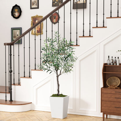 Artificial olive tree 5ft in a white pot, perfect for home decor and adding greenery to your space