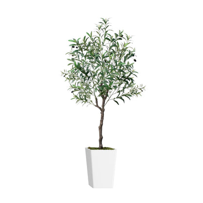Artificial olive tree 5ft in a white pot, perfect for enhancing home decor with a natural touch