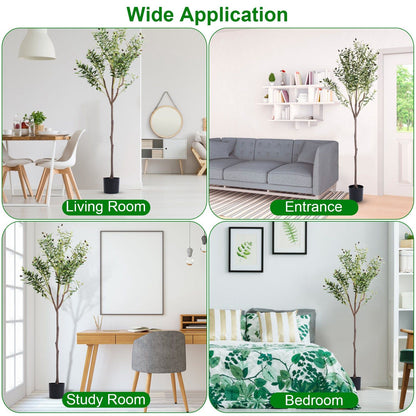 Artificial olive tree for home decor placed in living room, entrance, study room, and bedroom settings