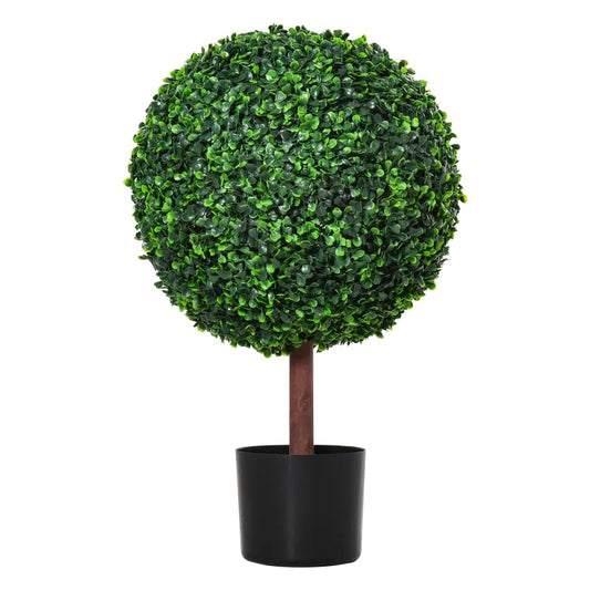 23.5 inch artificial topiary tree in a black pot, perfect for home decor and indoor gardens