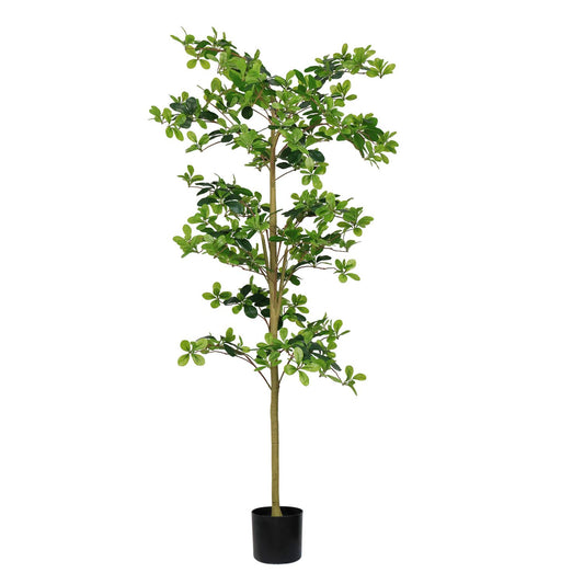 Artificial tung tree plant in a black pot, ideal for home decor and adding greenery indoors