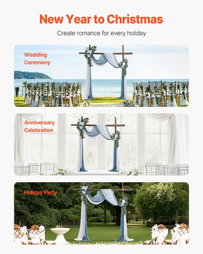 Blue and white wedding arch flowers decorated for outdoor wedding ceremony anniversary and holiday party