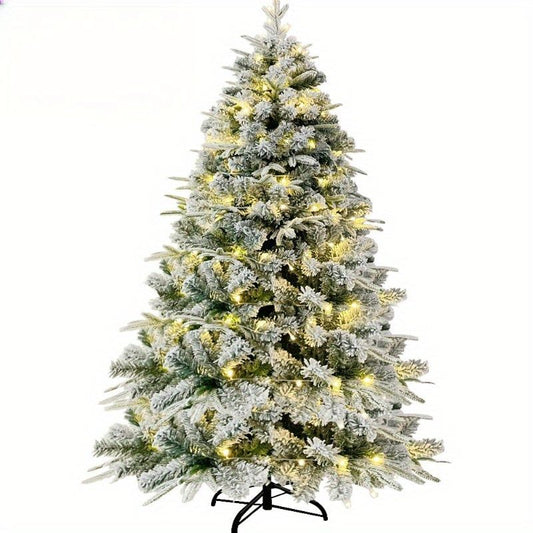 6 ft Christmas tree warm lights beautifully decorated for holiday festivities