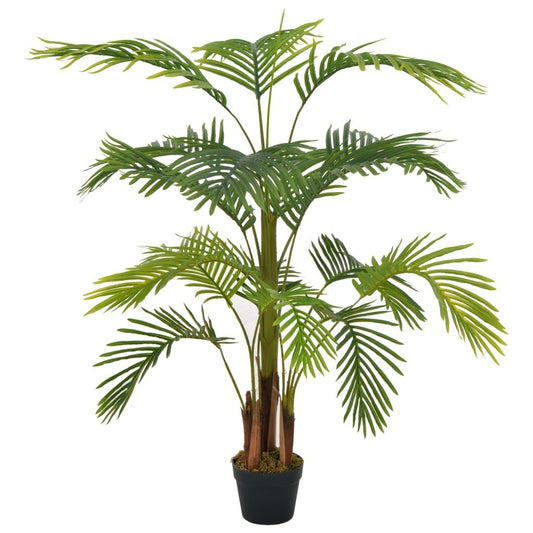 47 inch faux palm decoration in a black pot for home or office decor