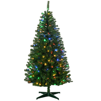Holiday decor LED Christmas tree with multicolor lights and green stand for indoor use