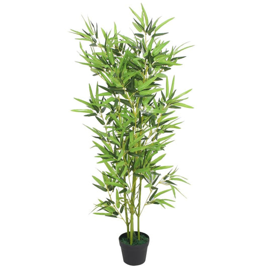 47 inch faux bamboo plant in a black pot, perfect for home or office decor