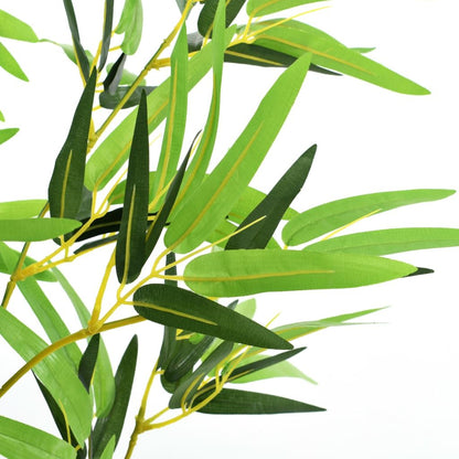 Lifelike indoor fake bamboo plant with vibrant green leaves for home decor