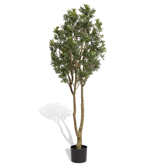 Large artificial plants in a sleek black pot, perfect for home or office decor