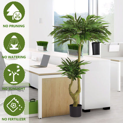 FauxMart long artificial plants for indoors perfect for office decor with no maintenance required