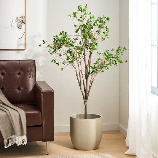 Milan leaf artificial plant in a stylish pot, perfect for home decor and indoor greenery