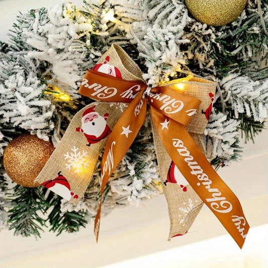 24-inch pine Christmas wreath adorned with festive decorations and a cheerful bow