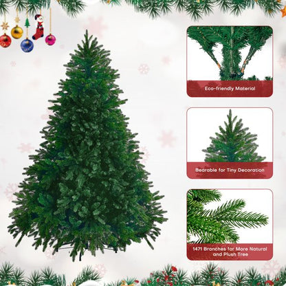 Premium fire-resistant Christmas tree with eco-friendly material and 1471 branches for a natural look