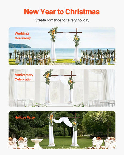 Sunflower wedding arch decor displayed in outdoor and indoor ceremony settings for weddings and celebrations