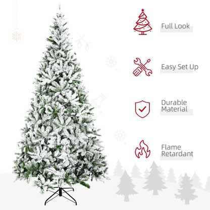 Unlit flocked Christmas tree for sale with full look easy set up durable flame retardant material