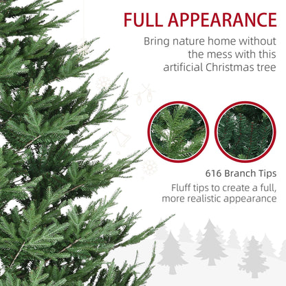 9 ft artificial Christmas tree from FauxMart.com with 616 branch tips for a full, realistic appearance