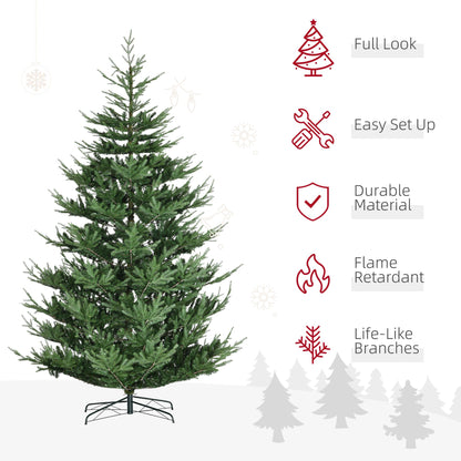 9 ft artificial Christmas tree with life-like branches, durable material, and easy setup from FauxMart.com