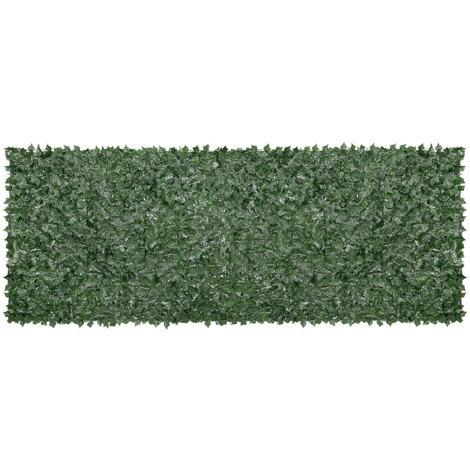 FauxMart.com artificial ivy privacy fence panel with dense green leaves for outdoor privacy
