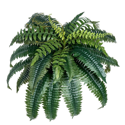 Artificial Boston fern set with lush green foliage for realistic home or office decor