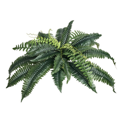 Artificial Boston ferns set with lush green leaves for realistic home and office decor