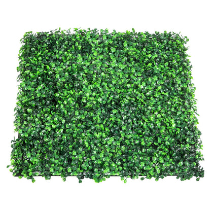 FauxMart.com artificial boxwood hedge panels with dense green foliage for decorative privacy walls