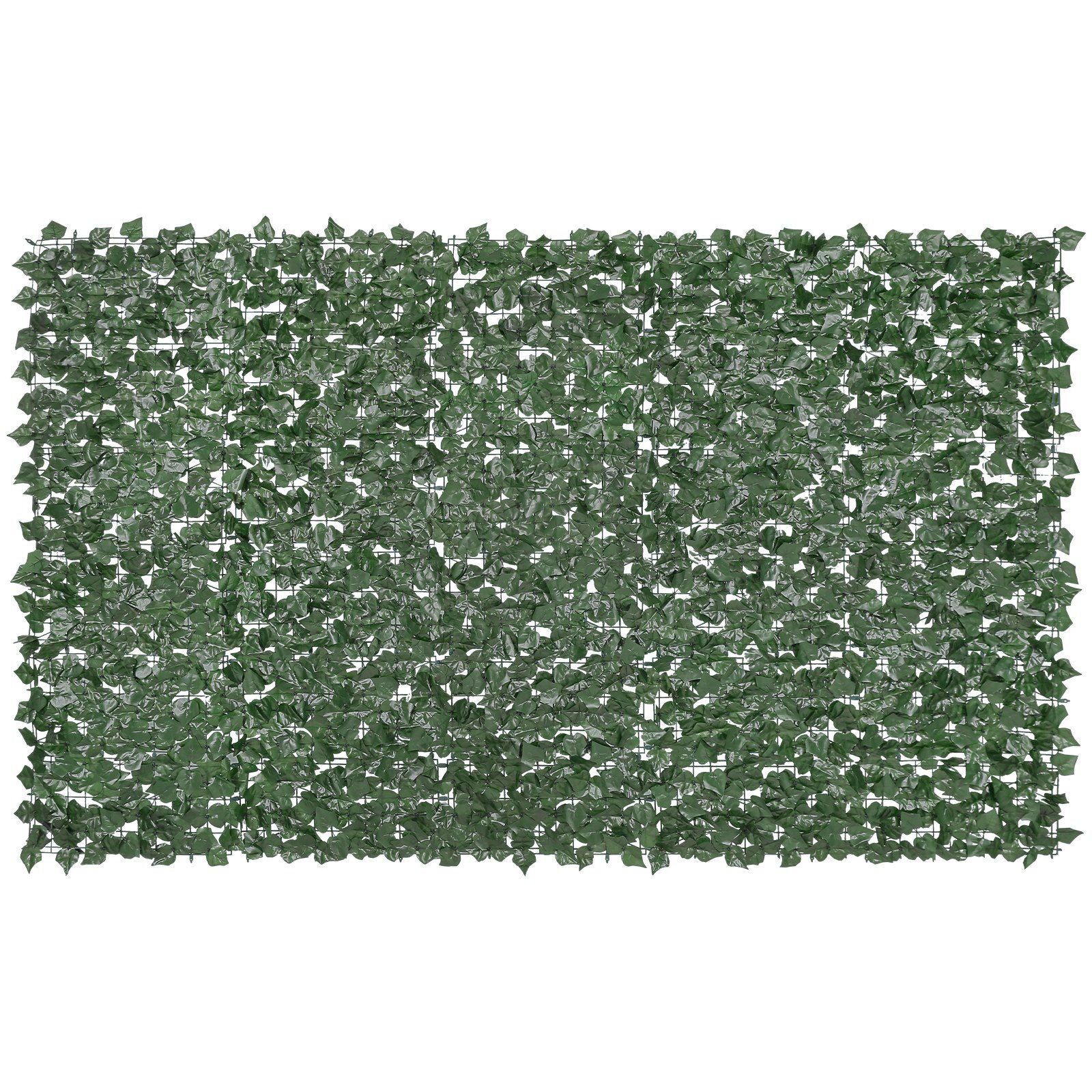 FauxMart.com artificial ivy privacy fence panel with dense green leaves for outdoor privacy