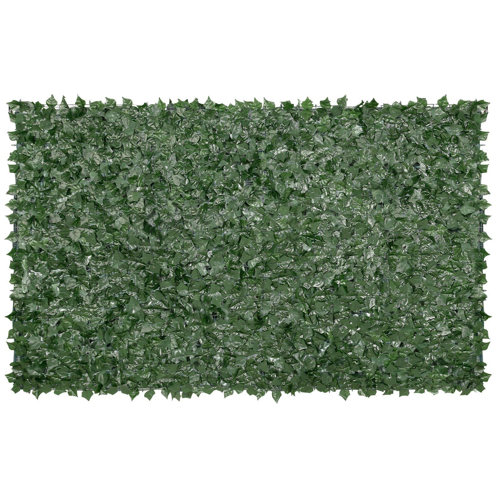 FauxMart.com artificial ivy privacy fence panel with dense green leaves for outdoor decor