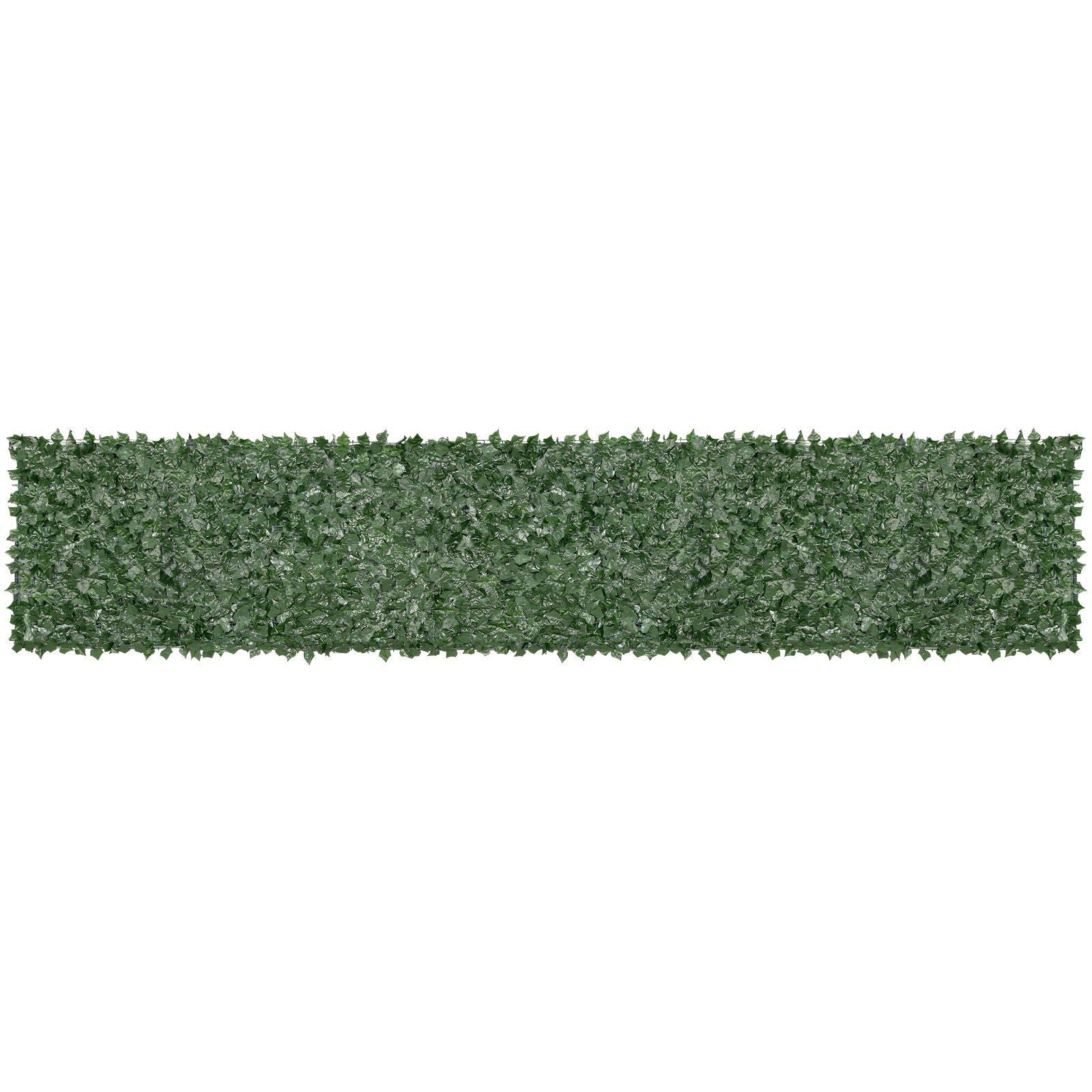 FauxMart.com artificial ivy privacy fence screen panel with dense green leaves for outdoor use